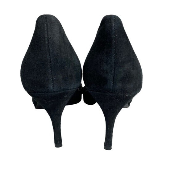 ZARA Black Studded Peep Toe Heels Size 41 - Picture 5 of 7